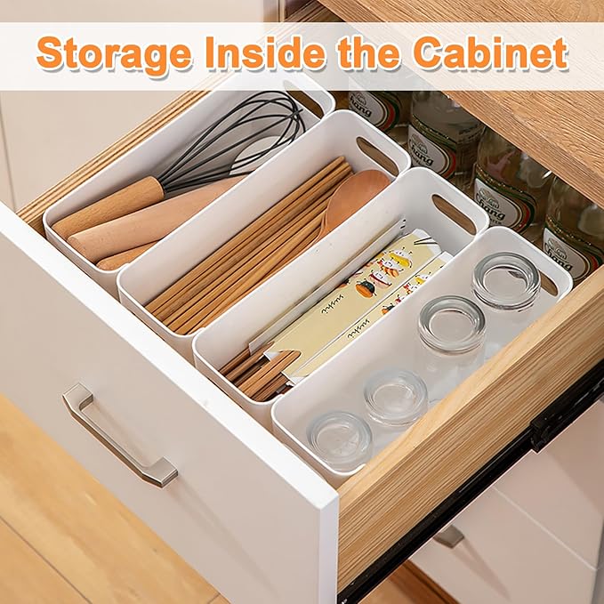 2 Pcs Kitchen Cabinet Door Organizer, White