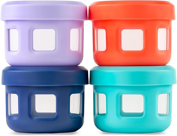 Ello Reusable Condiment Containers with Screw-on Leak Proof Lid | Perfect for Salad Dressing Sauce Dips Lunchbox Picnic Travel Bento Box | BPA-Free