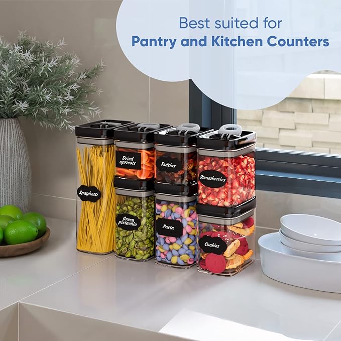 Chef's Path Airtight Food Storage Containers Set for Home Organization - 7 Piece Largest Flip Lock Set w/more Capacity