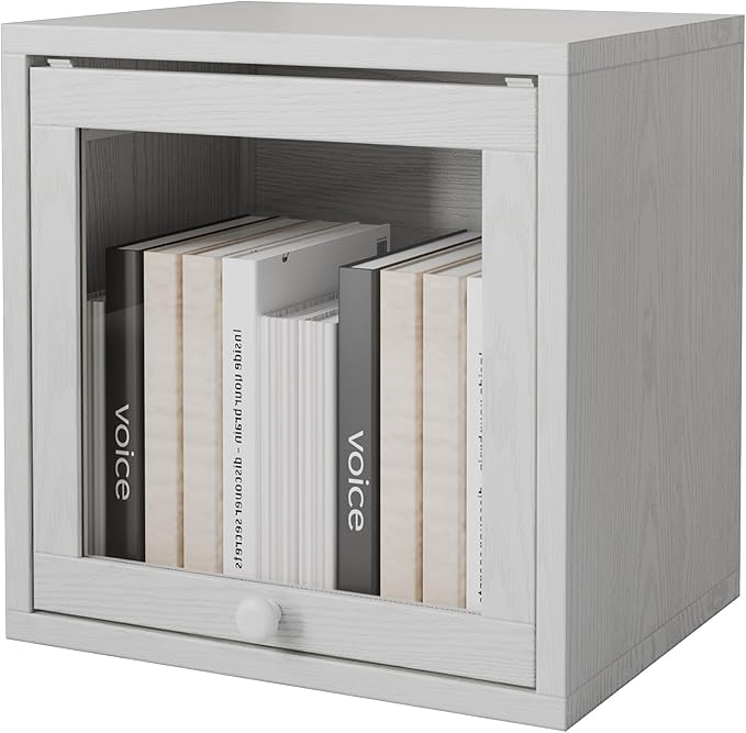 FUSUNBAO Magic DIY Cube Storage Organizer Stackable Cubes for Home Books Clothes Toy-Modular Cubby Storage System-Office Cubical-Bookcase Closet(Pure