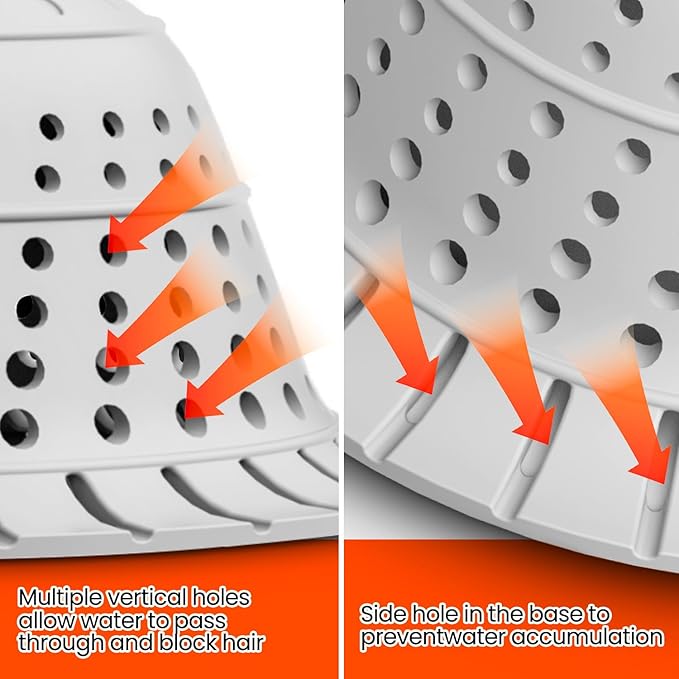 Shower Drain Hair Catcher - Bathtub Drain Cover Foldable Silicone，Shower Drain Protector for Pop-Up and Regular Drains of Shower,Tub, Bathroom, Sink