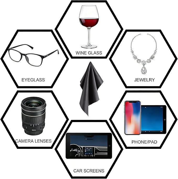 Wine Glass Polishing Cloth Microfiber Cleaning Cloths Kitchen Towels Glassware Glasses Cups Lint Free Streak Free Spotless Shine