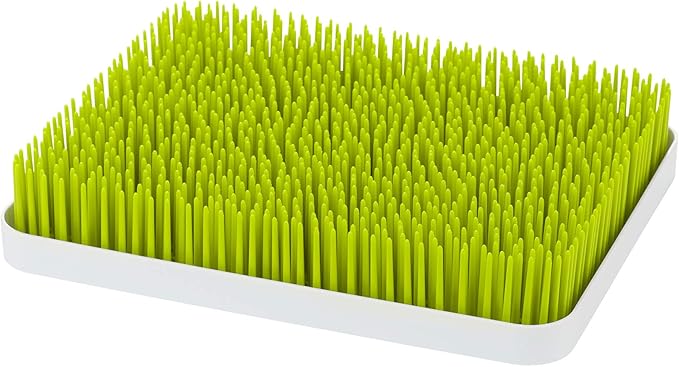 Boon Lawn Countertop Baby Bottle Drying Rack with Antimicrobial Tray - Spring Green - Bottle Rack and Organizer - Baby Feeding Essentials
