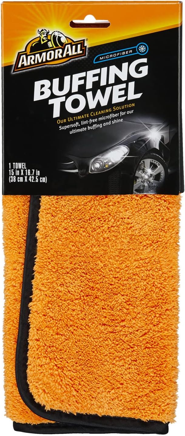 Armor All Car Buffing Towel, Microfiber Towel for Buffing and Shining Cars, Trucks and Motorcycles