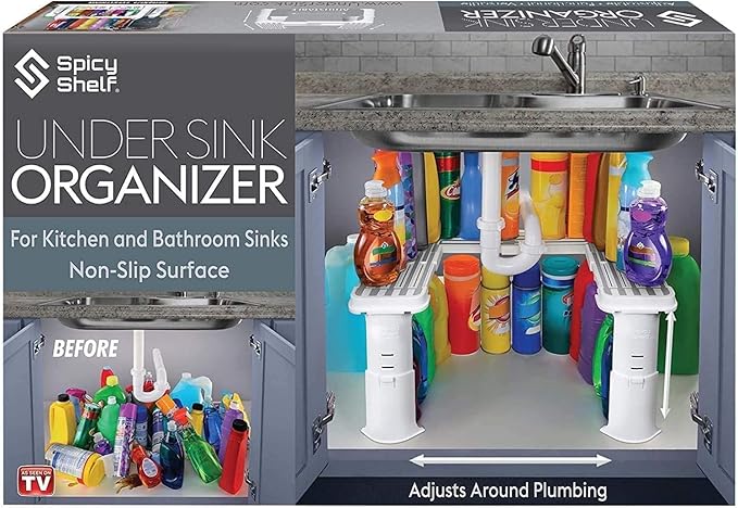 Expandable Under Sink Organizer and Storage I Bathroom Under the Sink Organizer