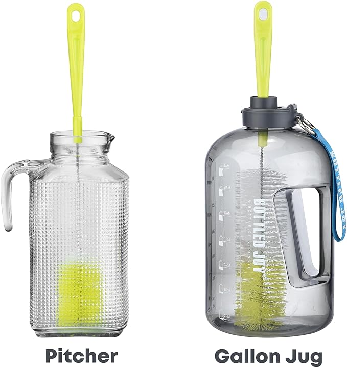 ALINK 3-Pack Long Narrow Neck Bottle Cleaning Brush for Beer, Wine, Flask, Thermos, Sport Well, Brewing Bottle and Hummingbird Feeder and Long Narrow Neck Sport Bottles