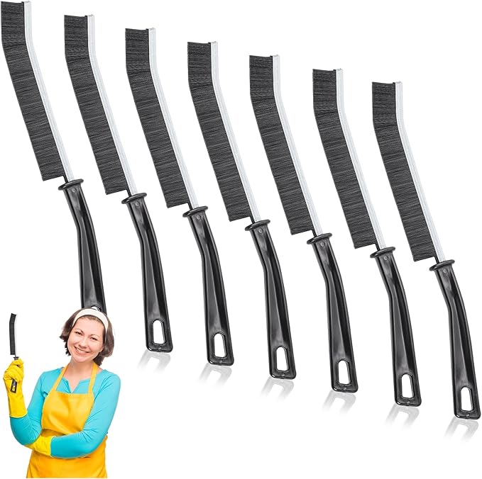 7 Pcs Hard Bristle Crevice Cleaning Brush, Multifunctional Grout Cleaner Brush, Thin Gap Cleaning Brush Set, Small Cleaning Tools for Household Use, Kitchen, Bathroom, Toilet, Window Track,Tight Space