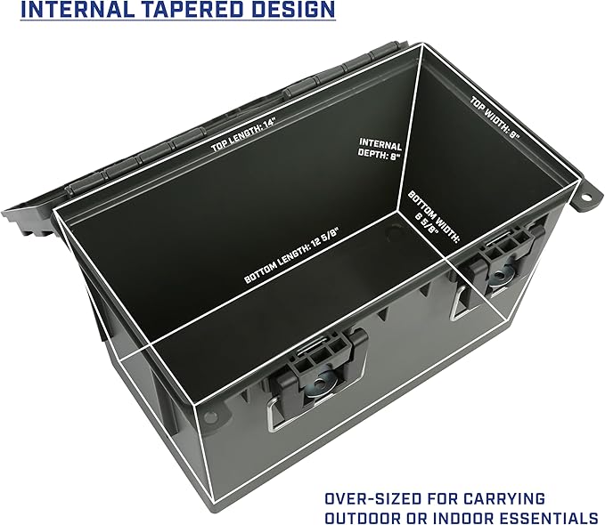 12765 XL Storage Bins With Lids, 4-Pack Stackable Storage Bins, Made in USA