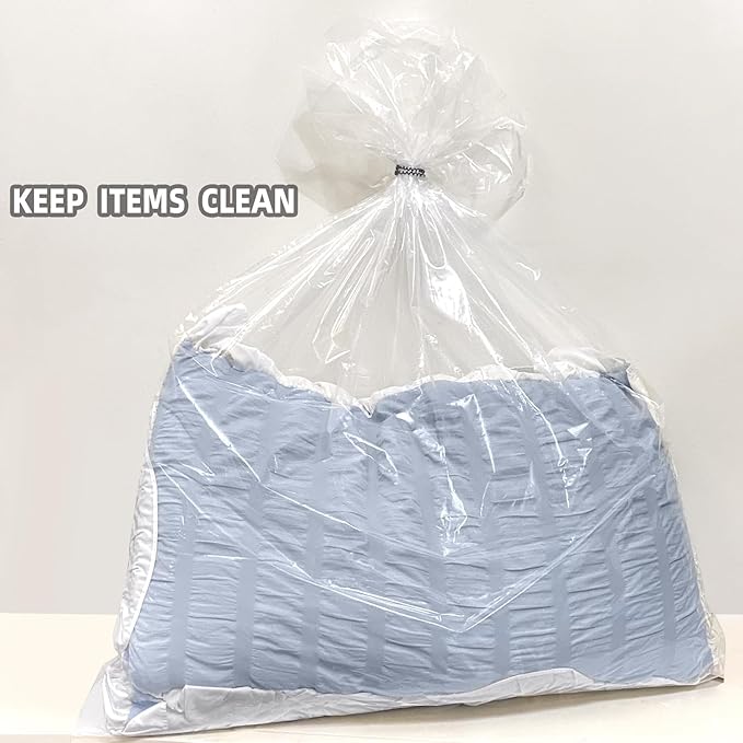 32x42 Inches Large Clear Plastic Storage Bags,Big Gaint Jumbo Huge Plastic Storage Bags for Blanket, Duvets, Pillows, Comforters and More 5 Pieces