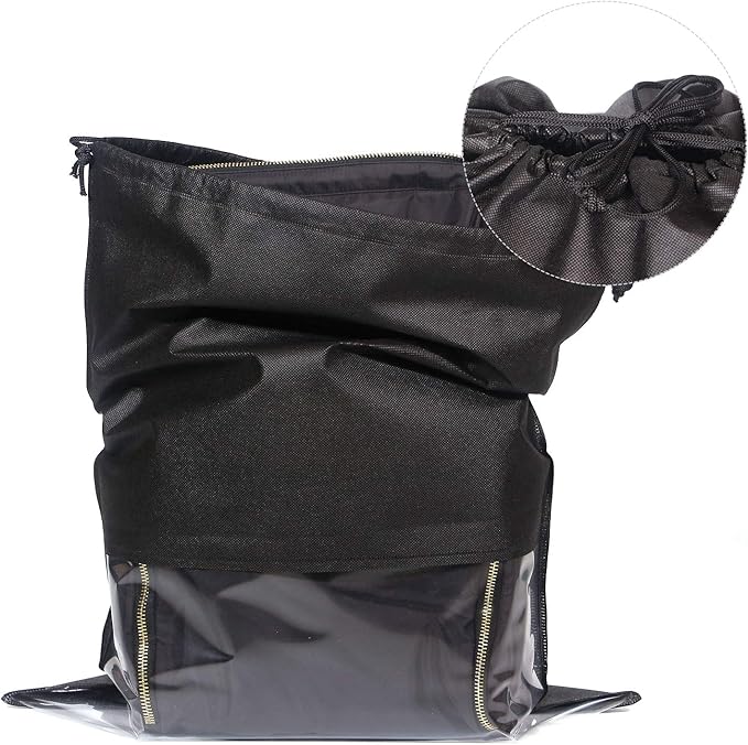 DIOMMELL Set of 6 Dustproof Drawstring Bags Dust Covers Large Non-Woven Fabric Cloth Storage Pouch String Bag for Handbags Purses