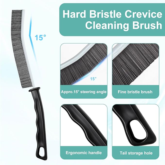 2026 Crevice Brush - 5pc - Grout Cleaning for Tiles, Corners & Slots
