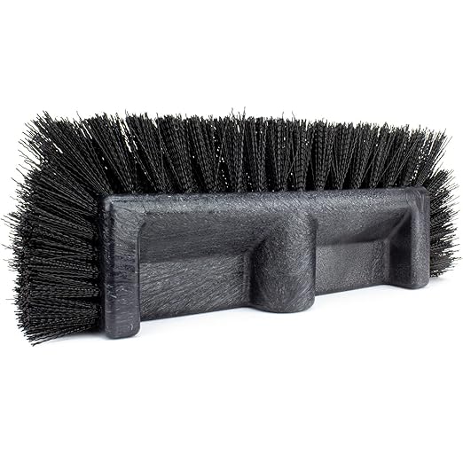 SPARTA Multi-Level Tile Scrub Brush 12" Wide Brush Head, Heavy-Duty Tile Cleaning Brush with End Bristles for Commercial Tiles, Tubs and Floor, Plastic, 12 Inches, Black, (Pack of 12)