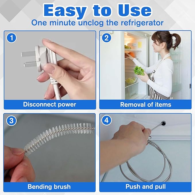 2-Pack Flexible Long Pipe Cleaners Tube Cleaning Brush, 1M and 1.5M Long with Nylon Bristles, for Cleaning Straw, Fish Tank, Feeding Tube