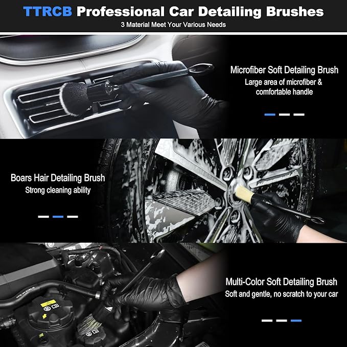 10PCS Car Detailing Cleaning Kit Interior Cleaner, Car Detailing Brushes, Car Duster, Car Cleaning Gel, Microfiber Cleaning Cloth, Car Accessories Essentials Supplies Tools for Auto,Truck, Interior