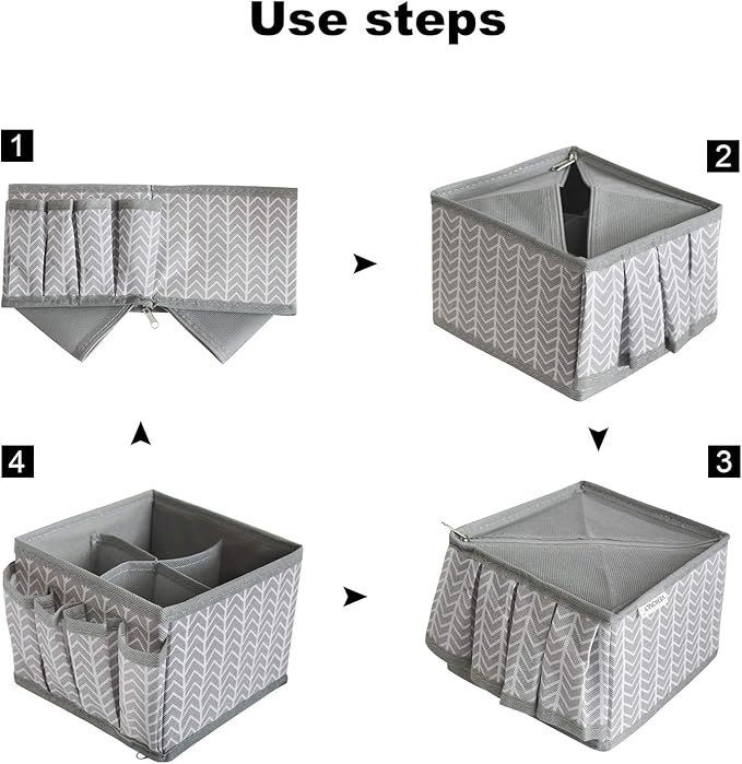 VERONLY Cosmetic Storage Bins Makeup Organizer, Adjustable Multifunction Storage Box Desk Drawer Divider for Makeup Brushes