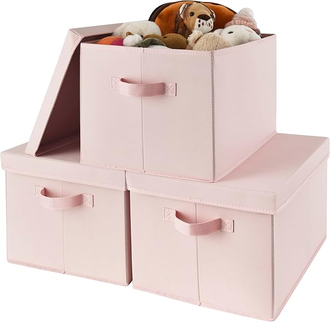 SAYS Storage Bins Fabric, Large Storage Bins with Lids