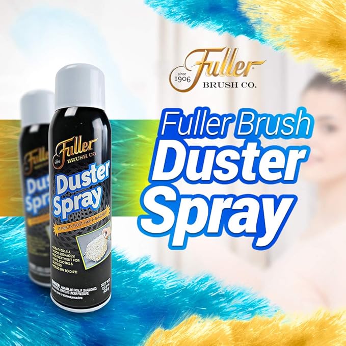 Fuller Brush Duster Spray – 15.5 oz Multi Surface Dust Removing Sprayer - Safe Household Cleaning for Floors, Furniture, Blinds & Car Interiors