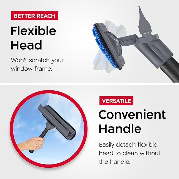 Tyroler Professional Window Squeegee for Home, 12"-80" Long Squeegee for Window Cleaning, 2-in-1 Window Cleaning Squeegee Kit