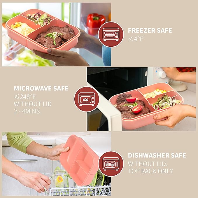 MISS BIG® Bento Box for Kids,Bento Box & Lunch Box,Leakproof, No BPAs/Chemical Dyes,M/W, D/W & Fridge Safe,1150ml Large Lunch Box for School, Picnic