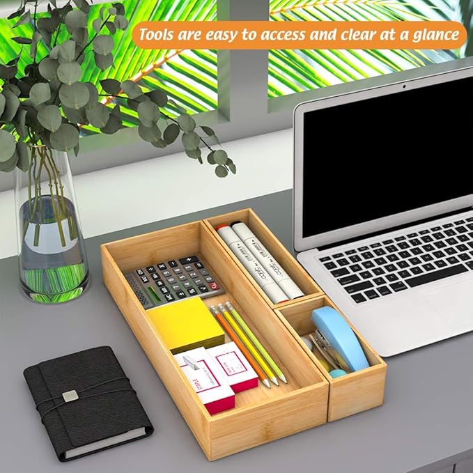 Bathroom Vanity Tray Organizer Bamboo