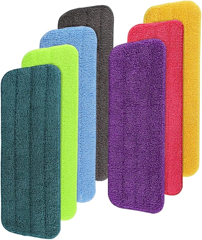 Mop Head Replacement for Libman Freedom Spray Mop - Washable Reusable Wet & Dry Cleaning - Microfiber Spray Mop Pads Refill for Multi-Surface Floor -7 Pack (Colorful)