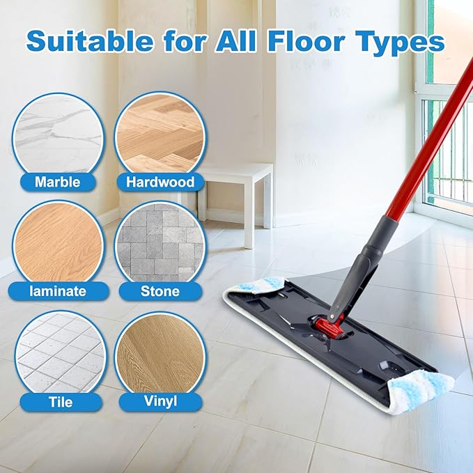 3PCS Replacement Mop Pads for O-Cedar H2prO Flat Mop System, ,Microfiber Mop Pad Easy Clean For All Hard Floors,Reusable & Machine Washable