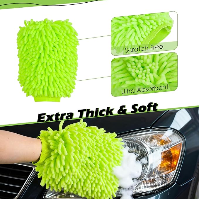 8PCS Windshield Cleaner Tool, Car Windshield Cleaner Tool with Extendable Handle 180° Rotation