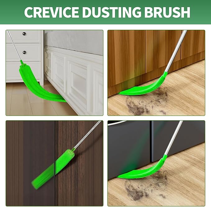 dusters for Cleaning extendable Long Handle，Webster Cobweb Duster with Extension Pole，Spider Web Remover Brush with Pole，Outdoor Web Cleaner Outside for use on Ceilings, cabinets, Walls, Light