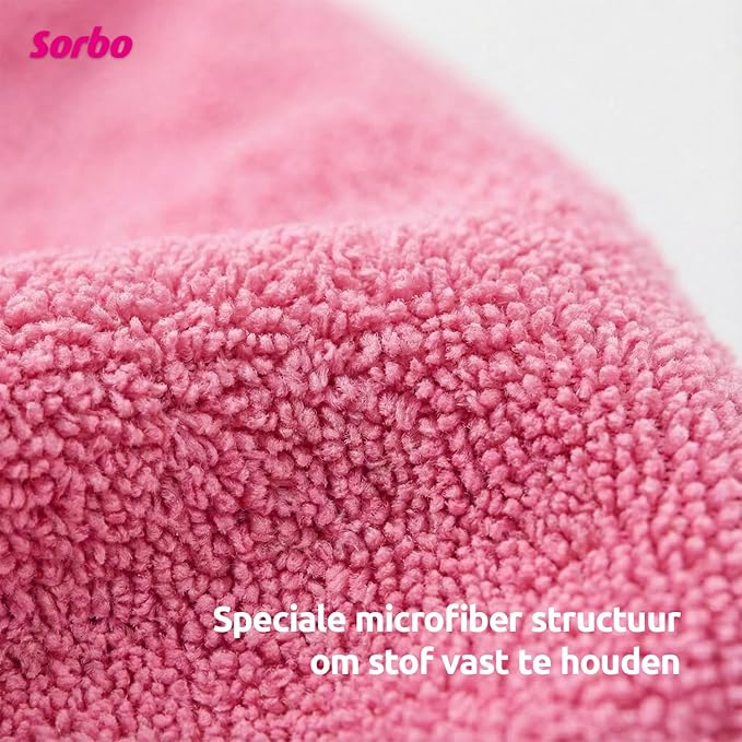 Sorbo Pack of 6 Microfibre Cleaning Cloths, Multipurpose Cleaning Towels, Streak-Free, Super Absorbent and Washable Cloth Duster Suitable for Car Cleaning, House, Kitchen, Windows, 40 x 40 cm