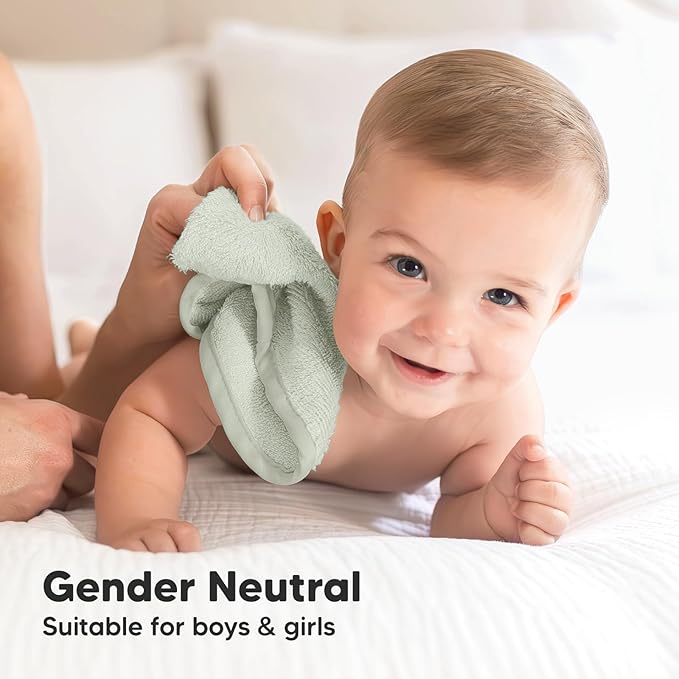 6-Pack Baby Washcloths – Soft Absorbent Viscose from Bamboo Washcloths for Face, Body, Baby Towels for Newborn, Kids, Toddlers, Infant, Gentle on Sensitive Skin, 10x10 Reusable Face Towels (Dove)