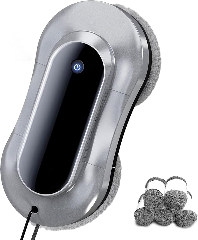 Automatic Window Cleaning Robot, Auto Dual Water Spray & AI Path Planning,Edge Detection & Remote Control, Smart Window Cleaner Robot for Highrise Glass Inside & Outside