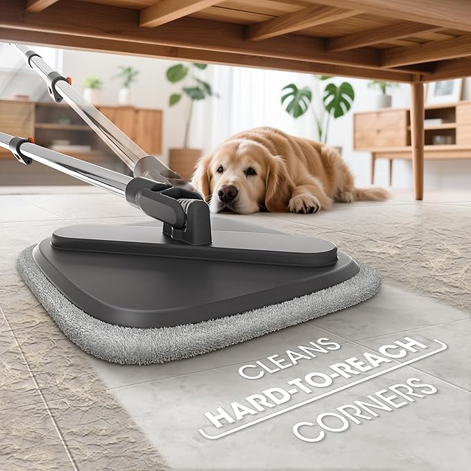 Mop and Bucket Set, Spin Mop with Separate Dirty Water System, Deep-Cleaning Mops for Floors, Versatile Mops for Walls