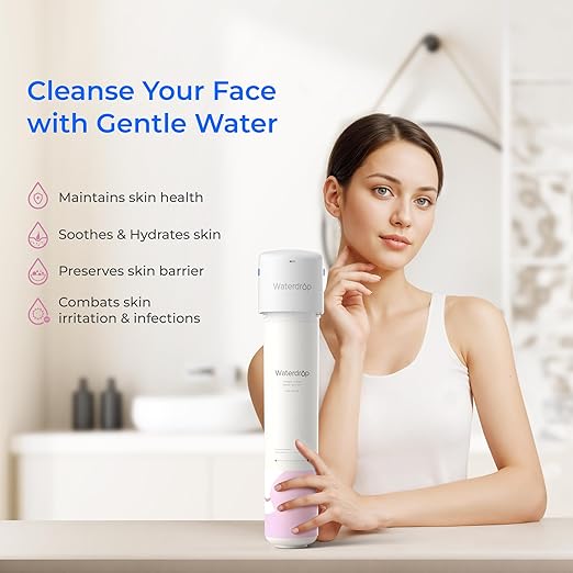Waterdrop BFU1 Bathroom Sink Filter for Skincare, Strontium-enriched, Water Softner, Reduce 99.9% of Harmful Substance in Bathroom Sink Faucet