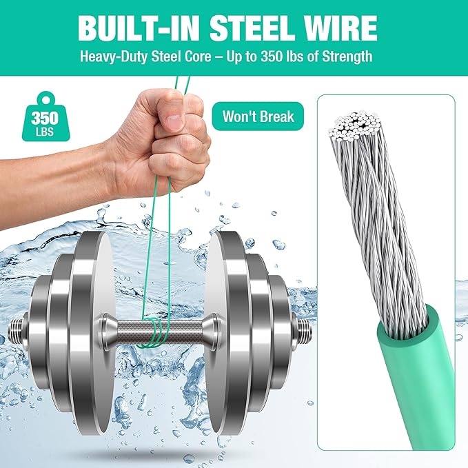 Rotating Handle Drain Snake - 40 Inch Steel Wire Hair Drain Clog Remover, Heavy Duty Flexible Plumbing Snake for Shower, Sink, Toilet
