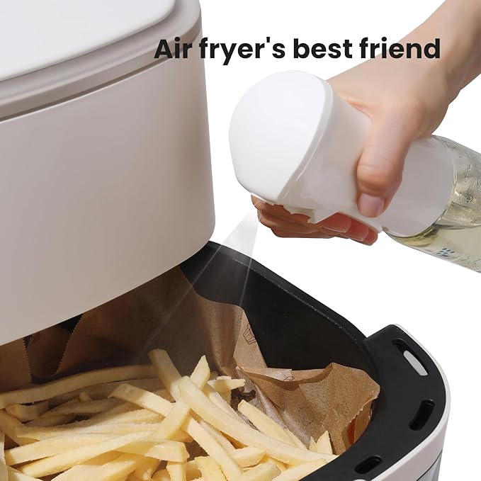 Mistifi Olive Oil Sprayer for Cooking, 150ml Glass Oil Sprayer Bottle, Fine Mist Spray for Air Fryer, Nonstick Frying, BBQ, Salad, Refillable & Leakproof Dispenser (Light Protection PS640)