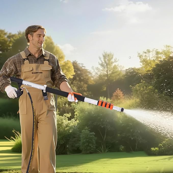 VEVOR Pressure Washer Telescoping Wand, 24 ft, 4000 psi, Telescopic Spray Wand with Power Washer Extension Wands, Gutter Cleaner, Brush Head
