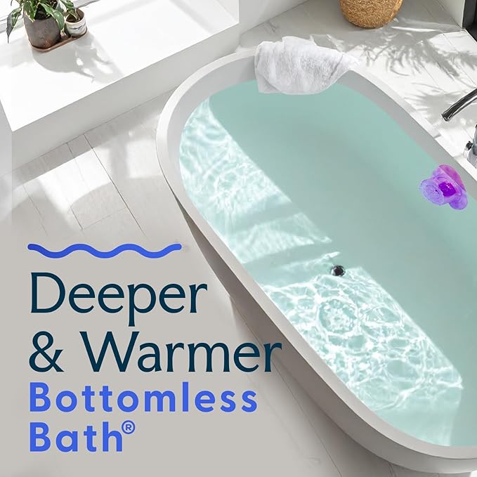 SlipX Solutions Bottomless Bath, Essential Overflow Drain Cover for Bathtub, Best Bath Accessories for Women
