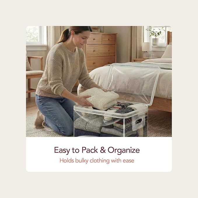 20 Gallon Jumbo Size Clear Storage Bags with Zipper