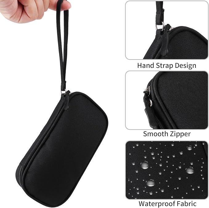 Universal Cable Organizer - Electronics Accessories Bag for Charger, Phone, Memory Cards & Travel Gadgets (Black)