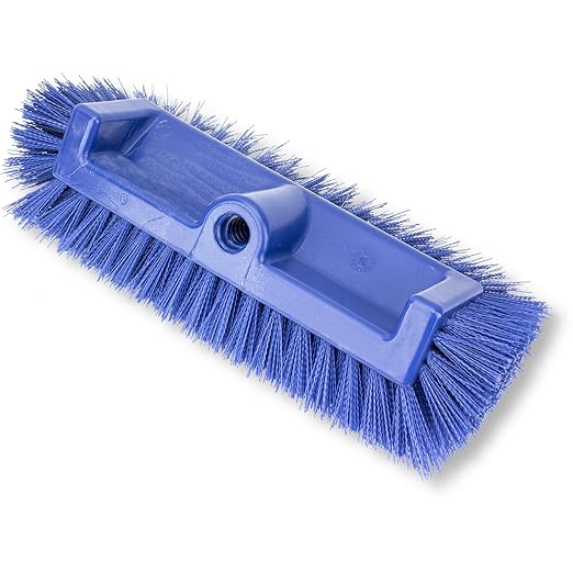SPARTA Multi-Level Tile Scrub Brush 12" Wide Brush Head, Heavy-Duty Tile Cleaning Brush with End Bristles for Commercial Tiles, Tubs and Floor, Plastic, 12 Inches, Blue, (Pack of 12)