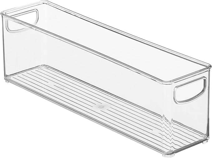 Recycled Plastic Stackable Storage Bin, Perfect to Hold Breast Milk Bags, Clear