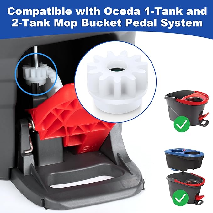 Spin Mop Bucket Replacement Gear Compatible with O Cedar Mop Bucket Pedal Only One Way Bearing Repair Parts