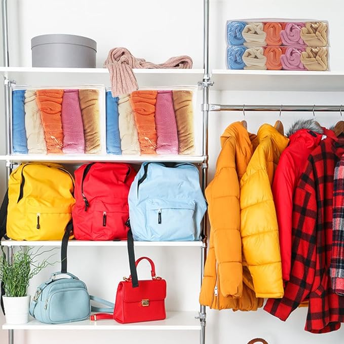 25Pcs Clear Vinyl Zippered Storage Bags