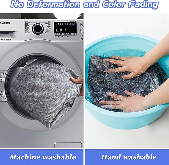 84L Grey Storage Bags (2 Pack) - Folding Comforter/Blanket Storage
