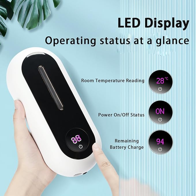 Automatic Soap Dispenser, Smart Foam Soap Dispenser with Temperature Display & Long-Last Battery, 450ML Large Capacity, 3 Modes for Kitchen Sink and Bathroom, Wall-Mounted Hand Soap Dispenser (Blue)