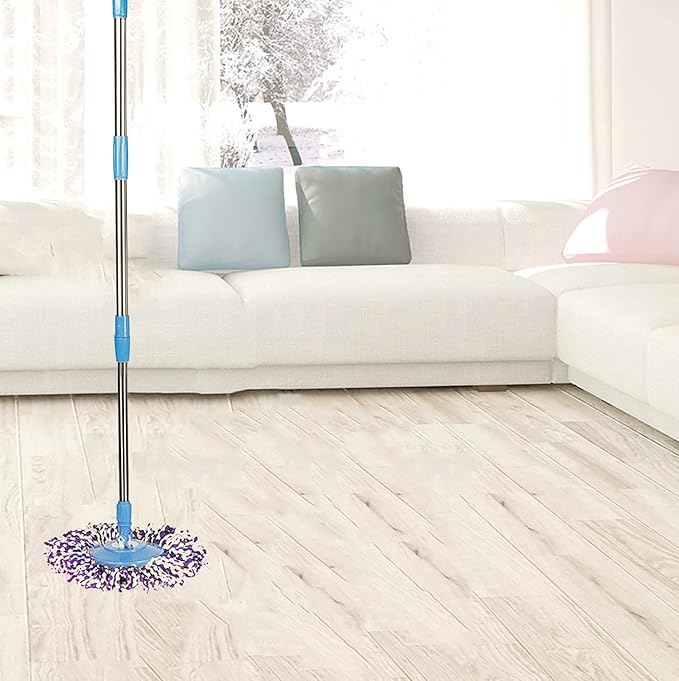 Syhonic Home Spin Mop Pole Handle Replacement for Floor Mop 360 No Foot Pedal Version, Blue