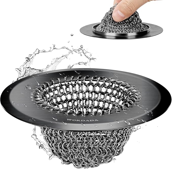 Revolutionary Kitchen Sink Drain Strainer, Patented Reversible Kitchen Sink Strainer, 304 Stainless Steel Sink Strainer Basket