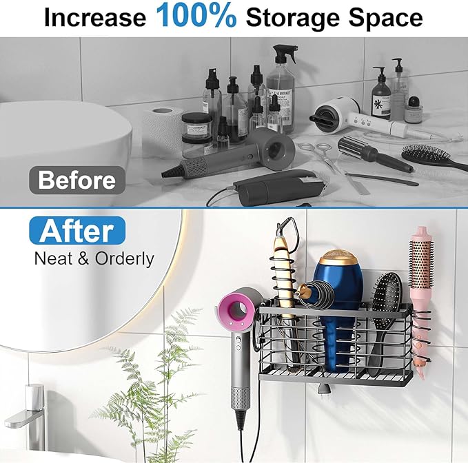 Hair Tool Organizer, 3-in-1 Universal Hair Dryer Holder