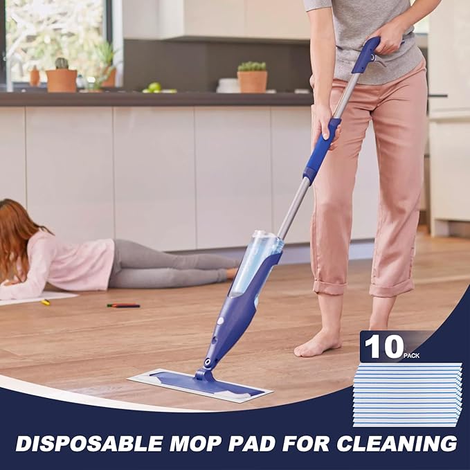 20 Pack Microfiber Disposable Mop Pads for Rubbermaid Quick Connect System Mop - Wet Dry Cleaning Replacement Mopping Pad for Bona,Turbo,Norwex and All 16 17 18'' Flat System Mop