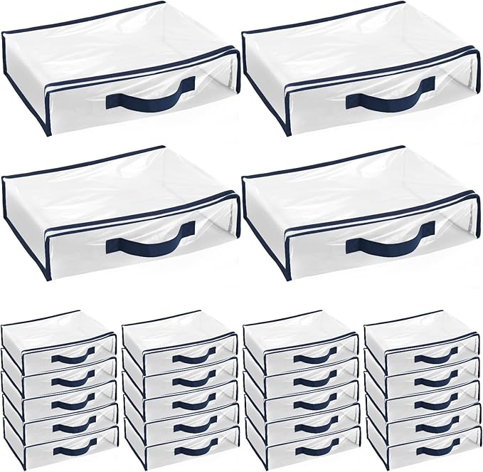24 Pack Clear Storage Bags with Zipper